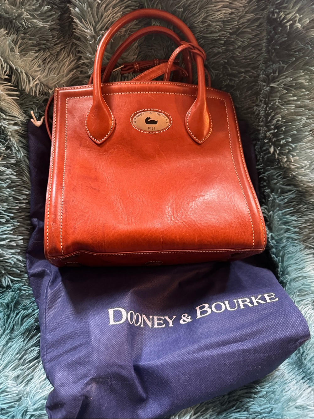 Dooney & Bourke Brick Red Leather Satchel